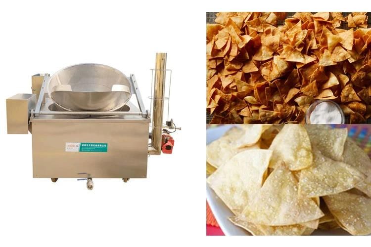 Commercial Gas Batch Fryer Automatic Tortilla Chips Making Machine
