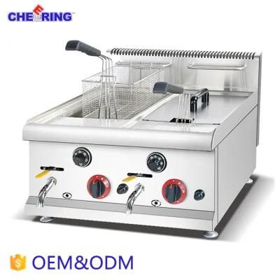 8L Desktop Commercial Stainless Steel Gas Fryer