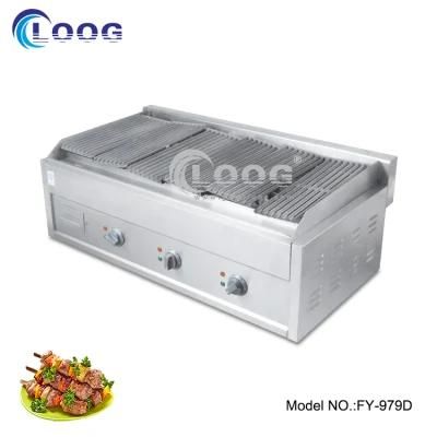 Hot Sales Electric Lava Stone Grill Stainless Steel BBQ Grills Machine Commercial Use Lava ...