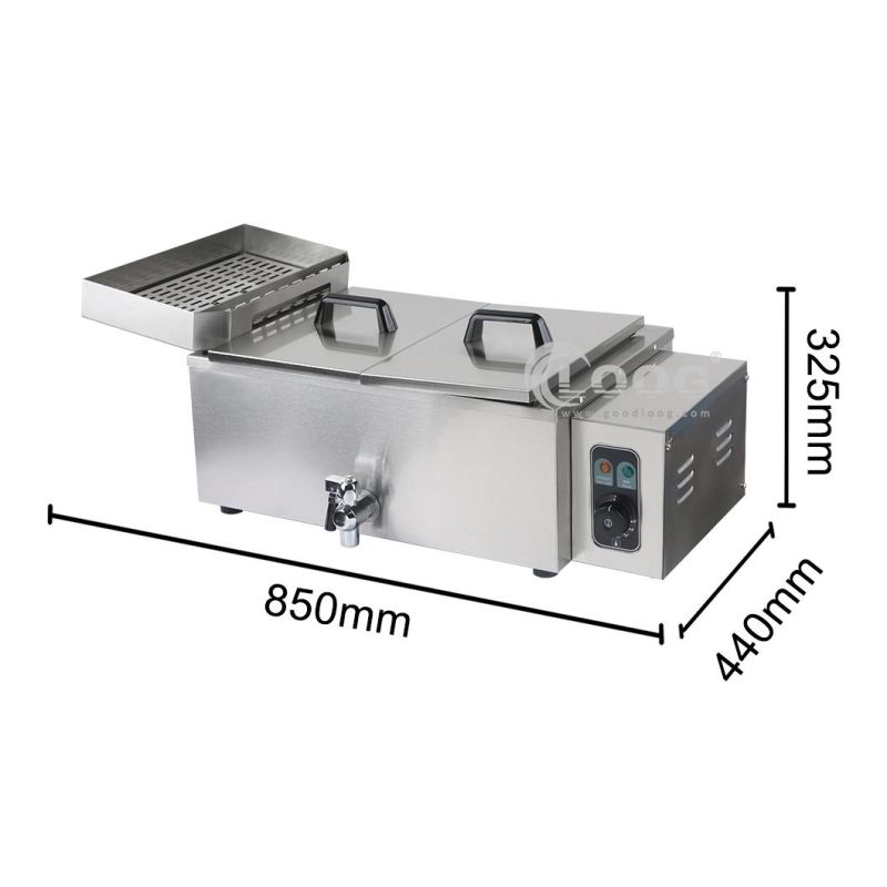 New Arrival Hotel Kitchen Equipment Heavy Duty Industrial Fryer Machine Electric Commercial Deep Fryers with 2 Lids