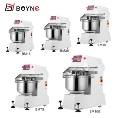 Restaurant Commercial Stainless Steel Spiral Mixer Machine 100kg Dough Mixer