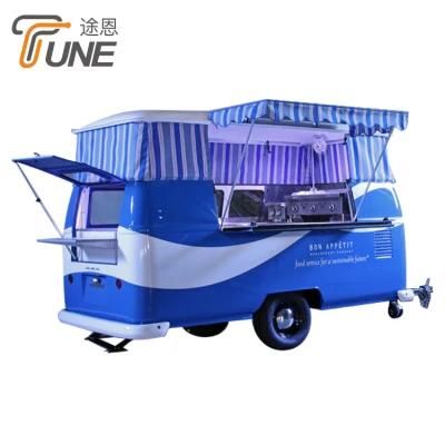 Volkswagen Retro Food Truck with Stainless Steel Kitchen Equipments