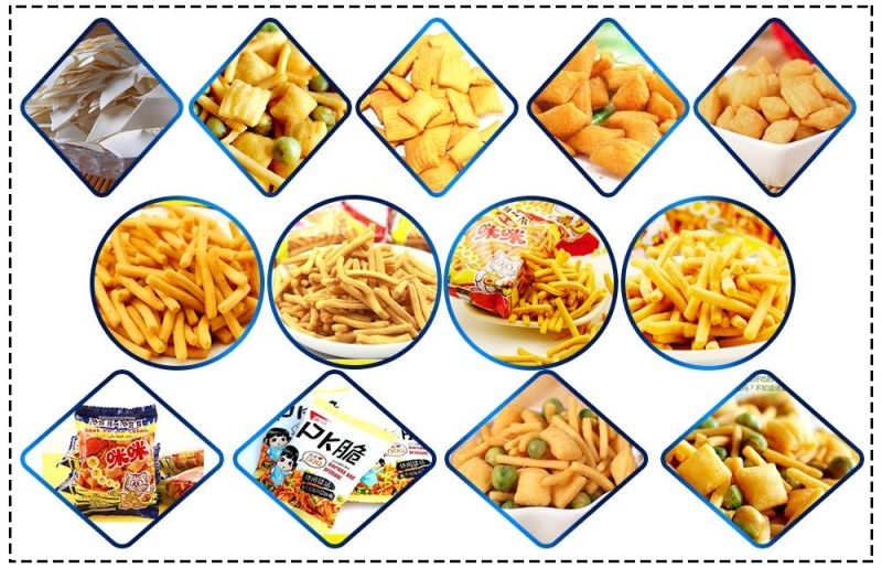 Automatic Fried Making Machine of Snacks Fry Wheat Corn Flour Pellet 3D Snacks Machine Made in China