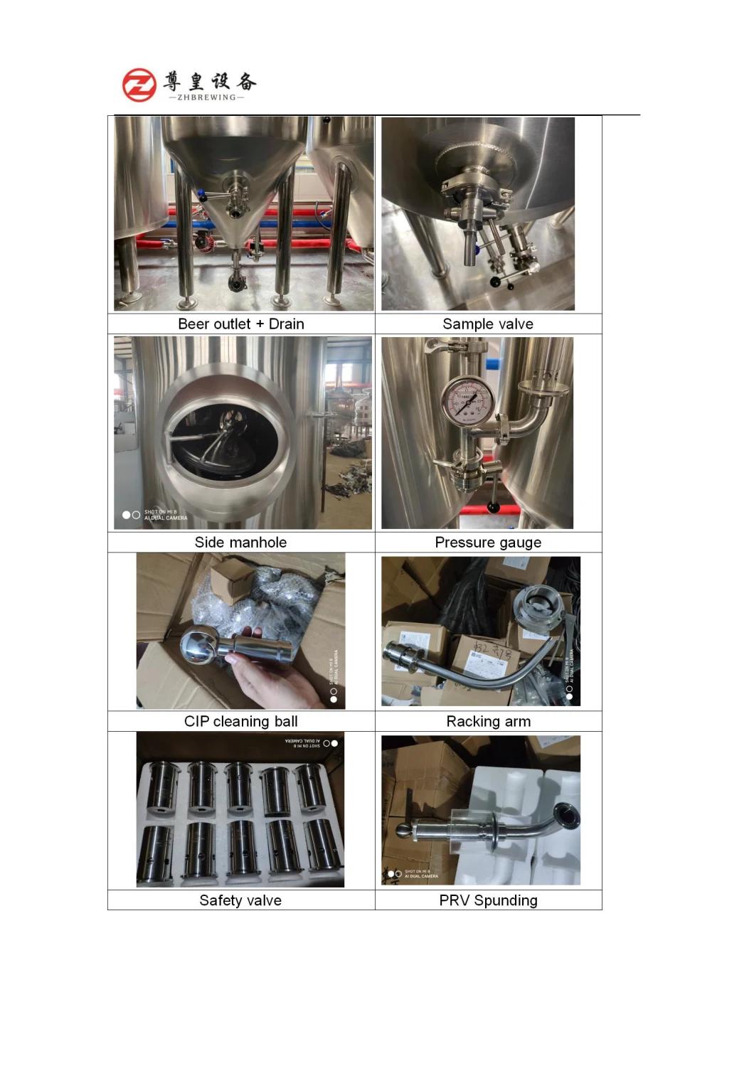 SUS304 500L Micro Beer Brewery Fermenters for Beer Brewing Equipment