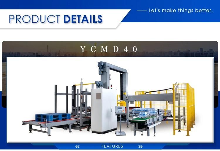 YCTD Full Automatic Carton Palletizer for beer/beverage/pure water/fruit juice/milk