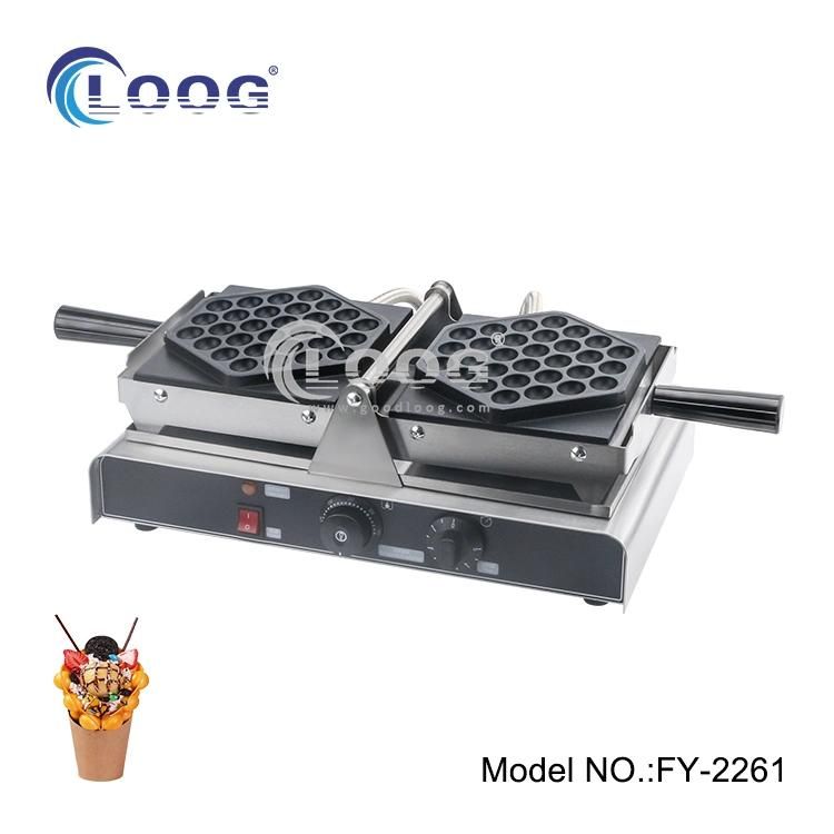 Goodloog Commercial Egg Puff Maker QQ Egg Waffle Machine Stainless Steel Egg Waffle Maker 110V 220V Hongkong Bubble Egg Cake Maker