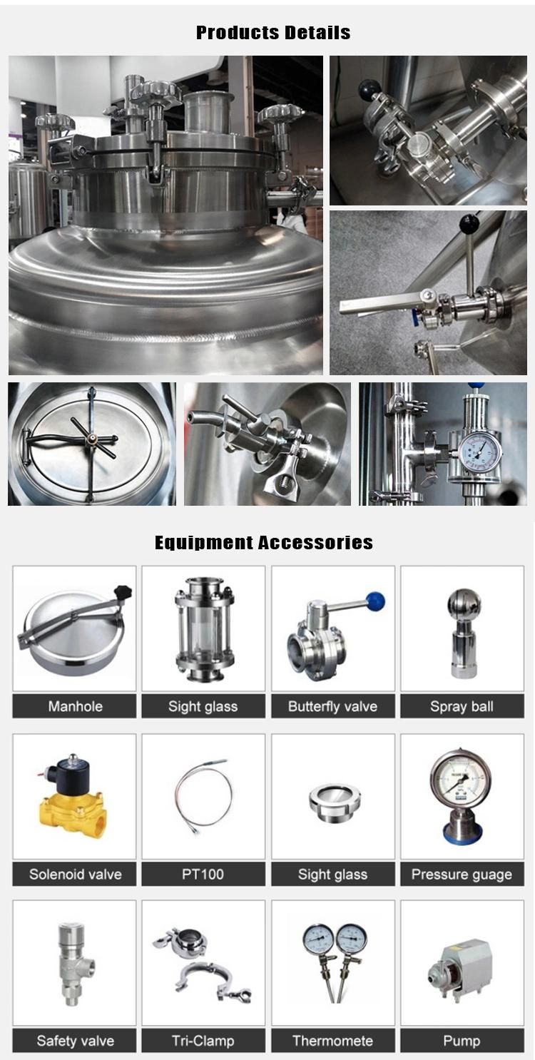 8000L Stainless Steel Beer Fermenter Conical Fermentation Tank for Brewery