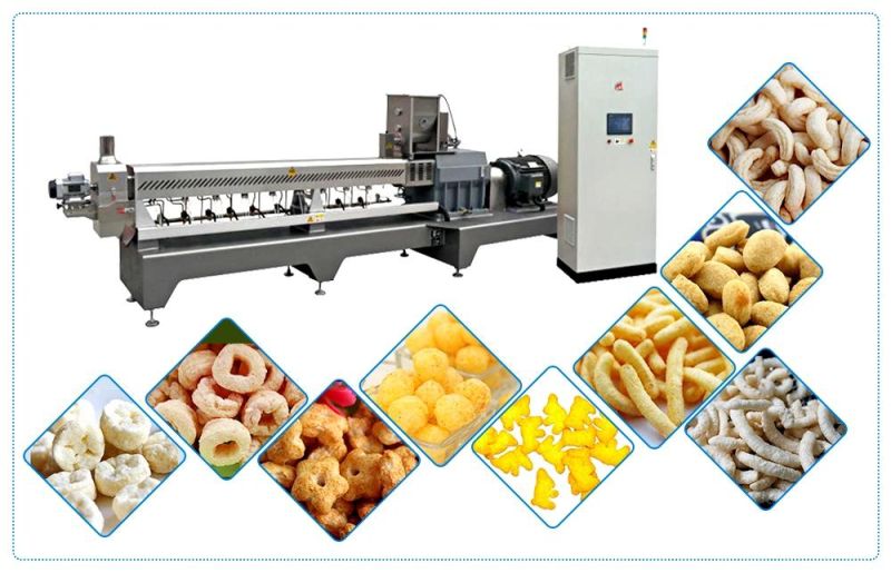 Twin Screw Puffed Rice Making Machine /Corn Puff Processing Line Factory Price with Ce
