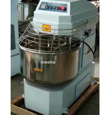 50kg Bread Equipment Digital Control Spiral Dough Mixer Baked Food Flavour Flour Kneading ...