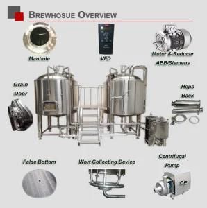 Electric Steam Direct Fire Heating Draft Beer Brewing Brewery Mash Brew Vessel Kettle