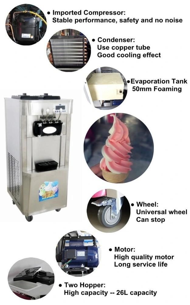 Professional Prep Cooling Ice Cream Machine Bql-368