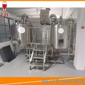 SUS304 Stainless Steel Three Vessels Electric Steam Craft Beer Micro Brewery Microbrewery