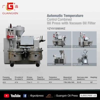 Oil Extract Expeller Oil Press Mill Combined with Vacuum Filter Temperature Controller