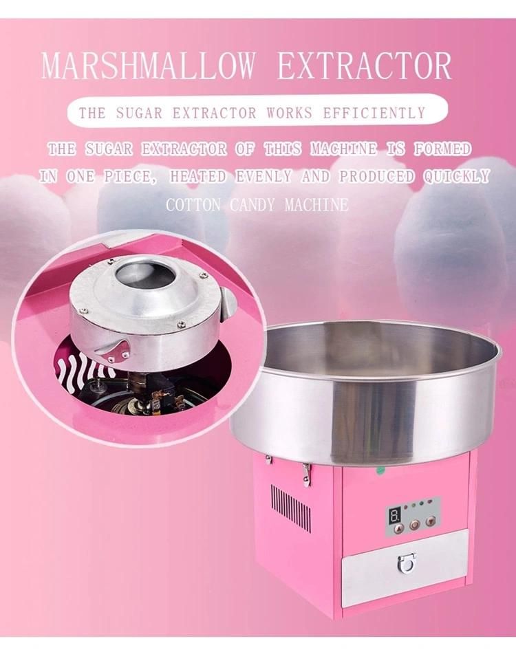 Electric High Efficiency Easy Cleaning 52cm Diameter Cotton Candy Maker Candy Floss Machine