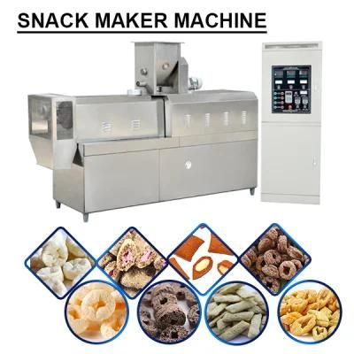 Double Screw /Stainless Steel Corn Flour Inflating Snacks Food Machine with Ce Made in ...