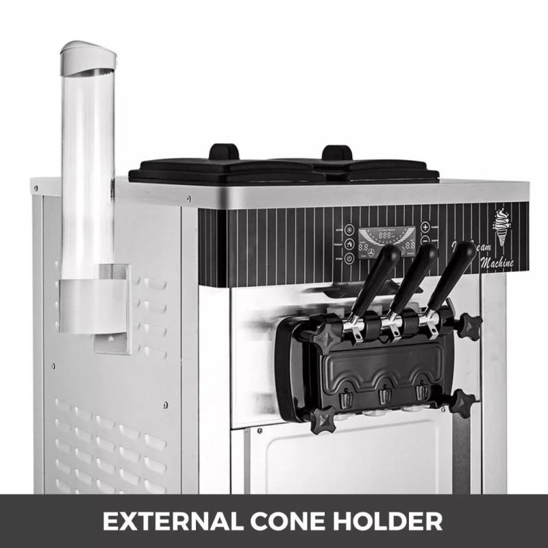 China High Quality 3 Flavors Soft Serve Ice Cream Maker Machine