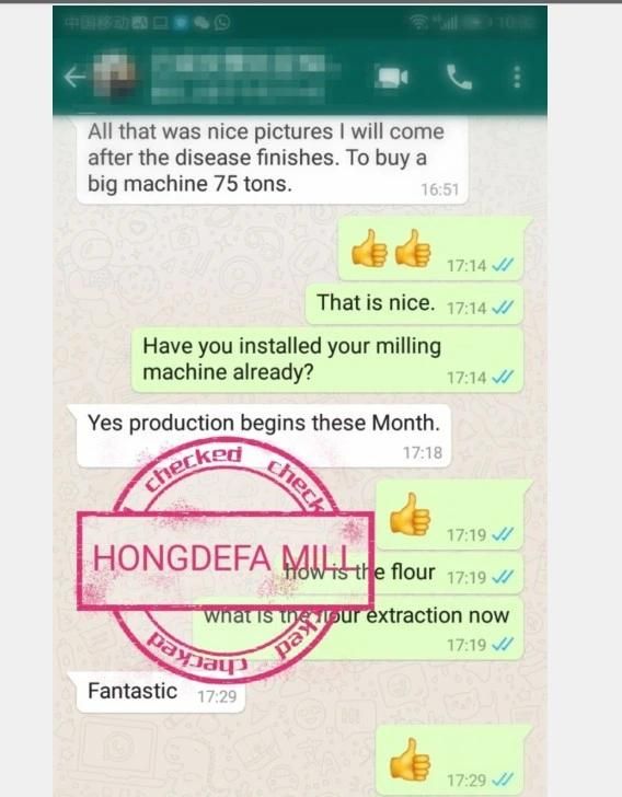 Good Feedback for Maize Flour Mill Hongdefa