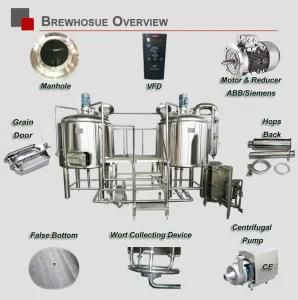 Nano Micro Beer Brewing Brewery Equipment for Home Pub Restaurant 100L 200L 250L 300L 500L ...