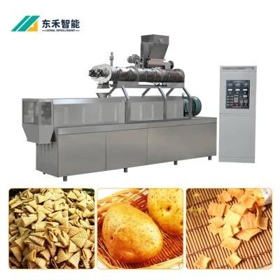 Frying Bugle Snack Food Processing Line Automatic Stainless Steel Corn Based Bugles Snacks ...