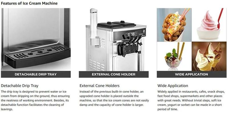 Multifunctional Cheap High Quality Soft Serve Ice Cream Machine