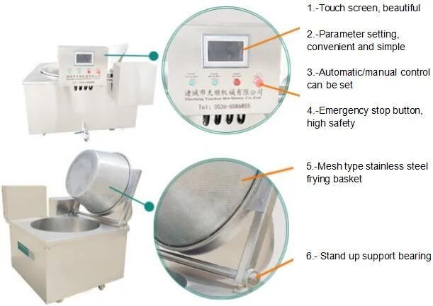 Automatic Snacks Frying Machinery Electric Batch Fryer Machine