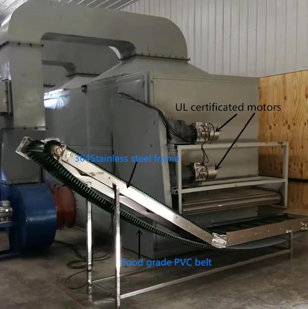 1000-3000lbs/H Automati Herbs Licorice Alfalfa Dryer Mesh Belt Continuous Dryer