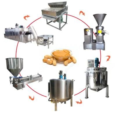 200-300kg/H Automatic Peanut Butter Making Machine Line Peanut Butter Processing Line
