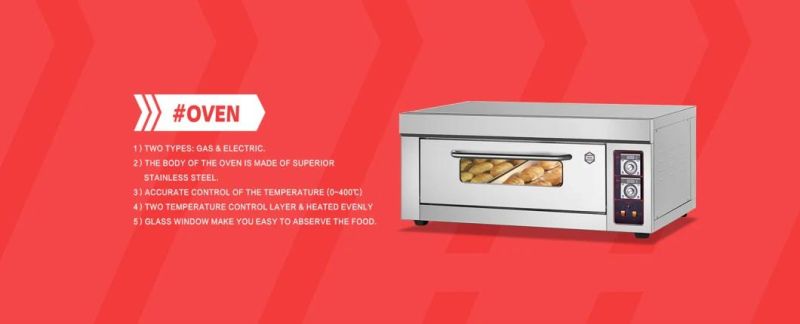 Commercial Price Bakery Bread Pizza Cake Baking Gas Oven 2 Trays