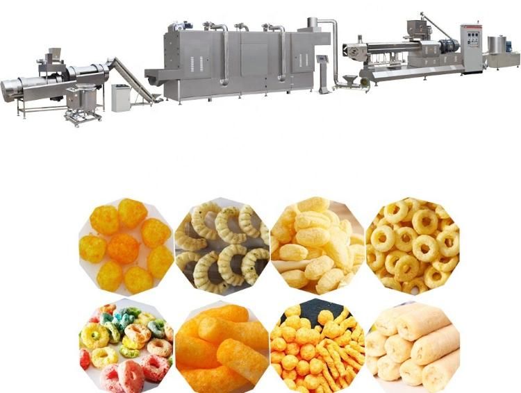 Automatic Snack Food Making Machine Extrusion Snack Food Processing Line