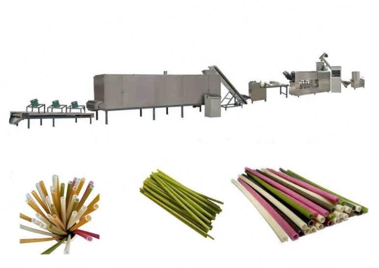 Industrial Food Grade Biodegradable Degradable Rice Tapioca Straw Extruder Production Processing Line Plant Machine
