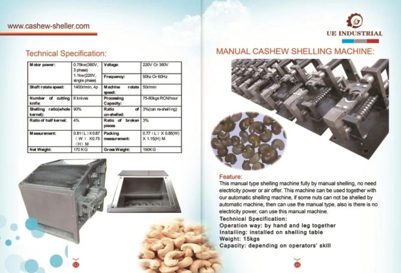 Cashew Nuts Shelling/Peeling Machine for Cashew