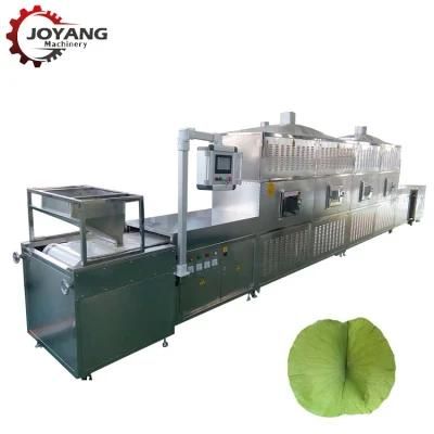 Conveyor Belt Microwave Moringa Leaf Herbs Lotus Leaf Drying Machine