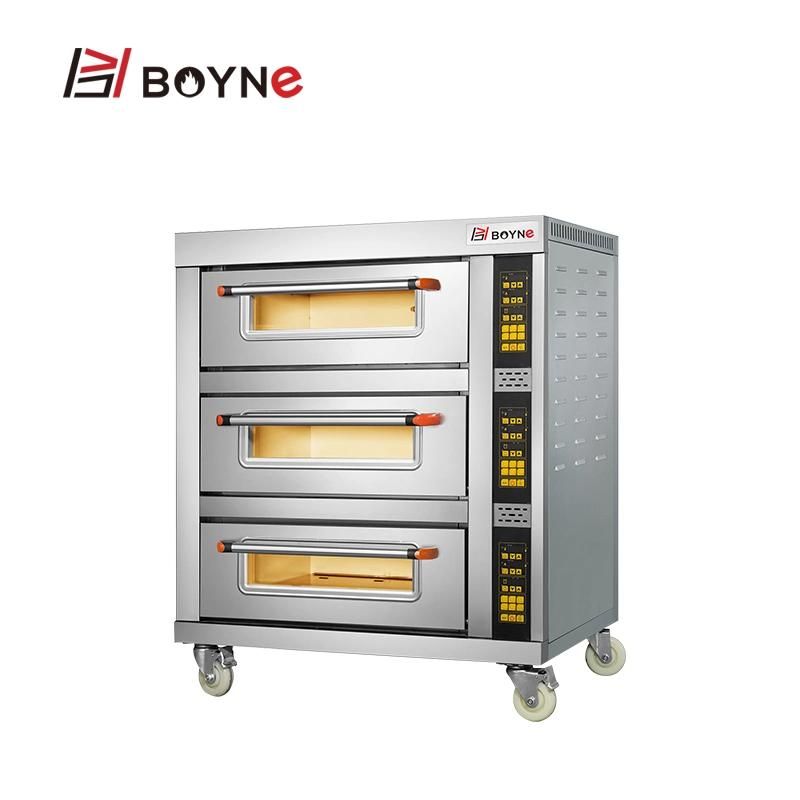 Three Layer Three Trays Electric Deck Oven for Bakery