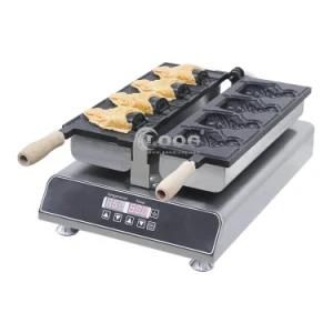 Upgrade Digital Commercial Electric Japanese 4 Mini Fish Cone Waffle Maker Ice Cream ...