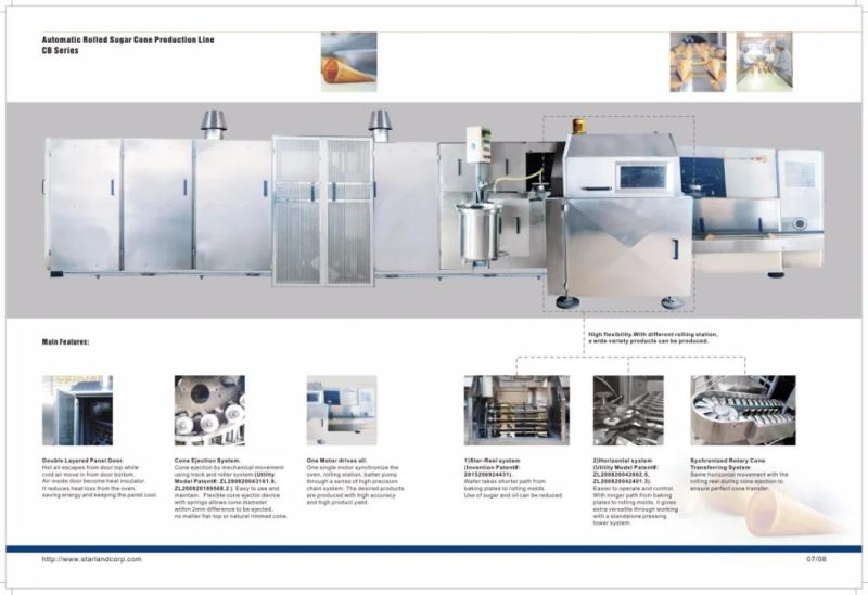 High Output Moulded Wafer Cup Production Line Cake Cone Machine