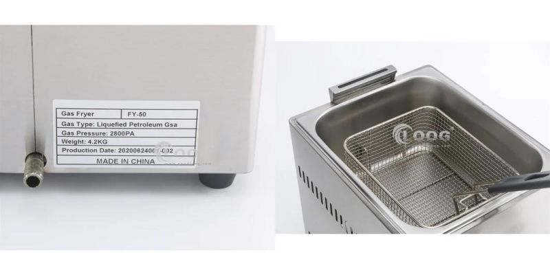 Wholesale Factory Price Gas Donut Fryer Chicken Fryer Commercial Deep Fryer Basket Stainless Steel LPG Gas Deep Fryer