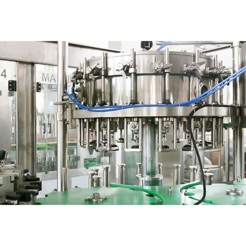 Liquid Carbonated Water Glass Bottle Beer Washer Capping Filling Machine