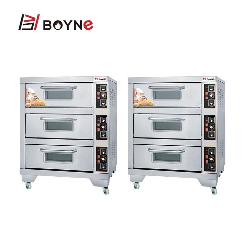 Bread Shop Pizza Baking Bakery Electric Two Layer Two Trays Oven