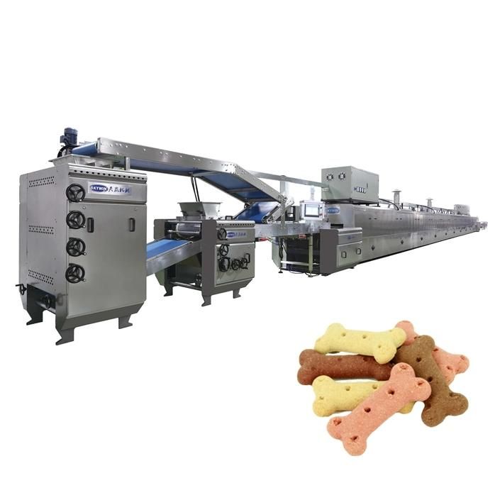 Skywin Model-400 Hard and Soft Cookies Biscuits Snack Food Machine Production Line for Making Bakery