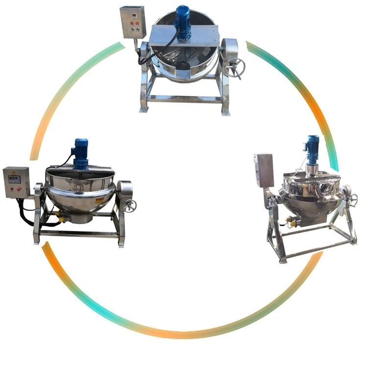 Electric Heating Jacketed Pot with Mixer Industry Sauce Jacket Kettle