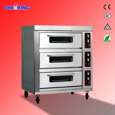 Bread Baking Equipment Baking Pizza Oven Single / Double / Three / Four Decks Gas Pizza ...