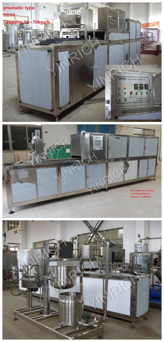 Small Scale Production Machinery Candy Depositing Line with Jelly, Toffee, Hard Candy, Lollipop Machines (GD50)