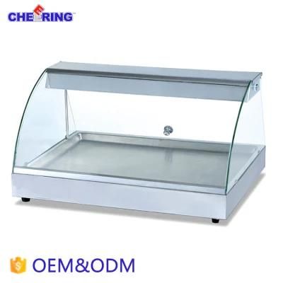 Stainless Steel Round Arc Hot Egg Tart Showcase