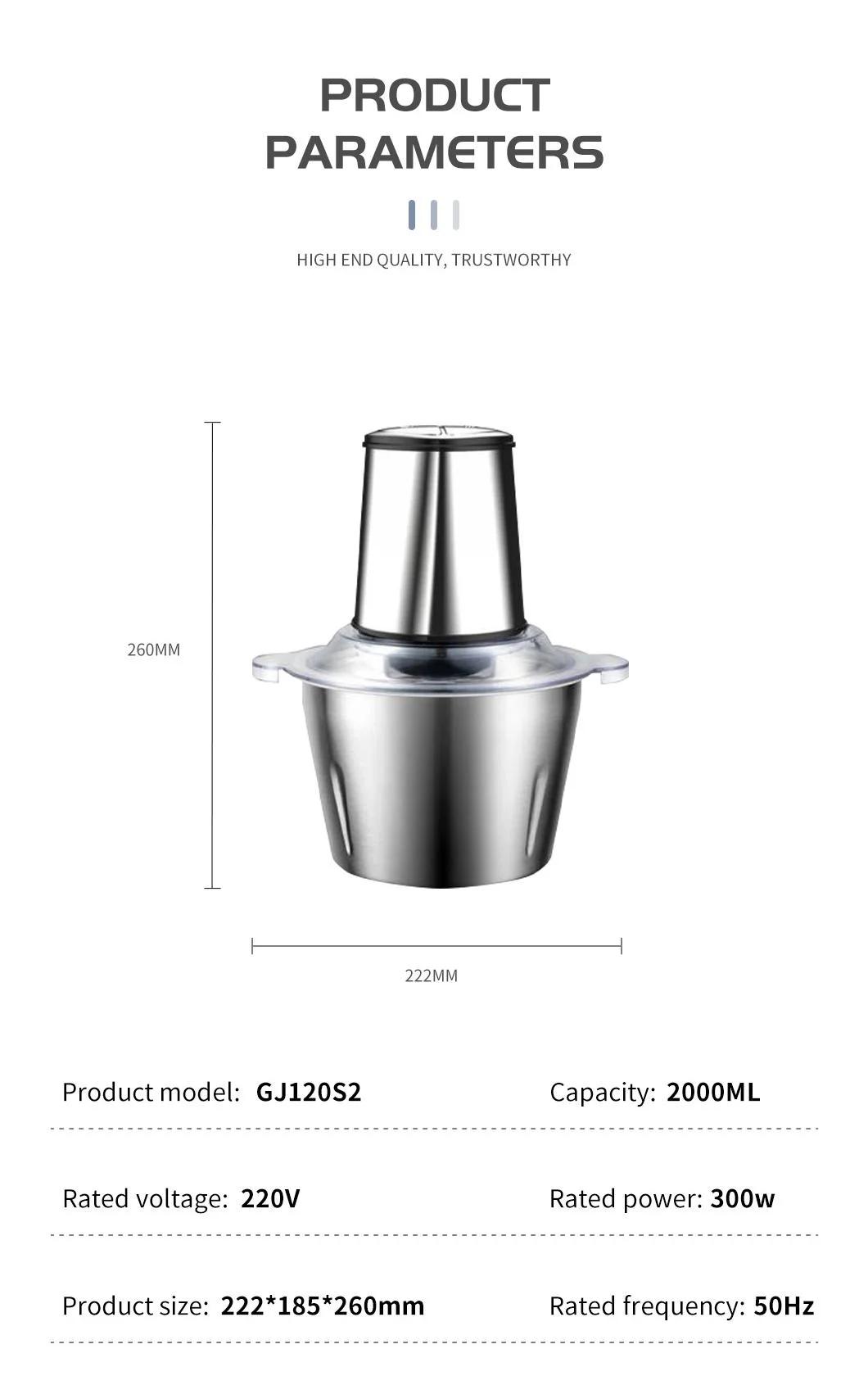 2000ml 300W Home Appliance Kitchen Appliance Food Processor Maet Grinder