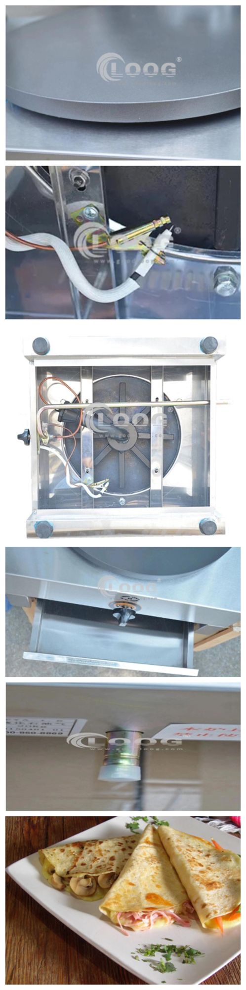 Competitive Price Kitchen Equipment Gas Crepe Maker Stainless Steel Crepe Making Machine Best Commercial Crepe Maker