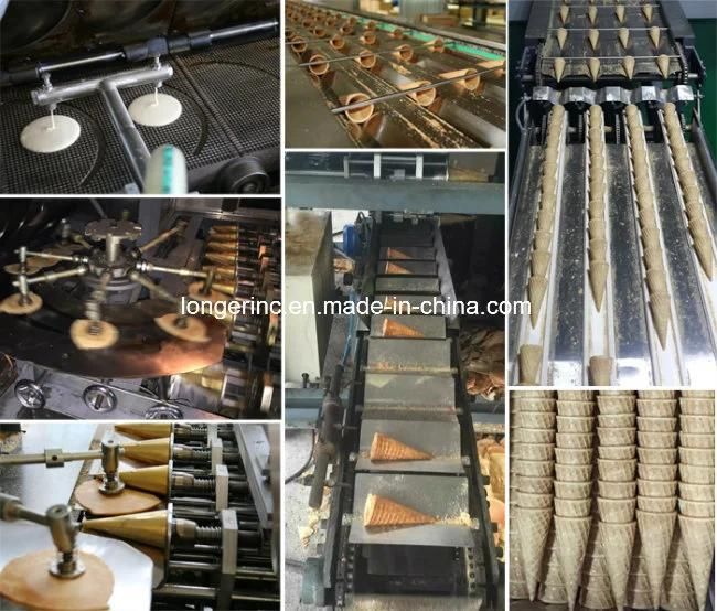 Automatic Waffle Cone Making Rolled Ice Cream Sugar Cone Machine