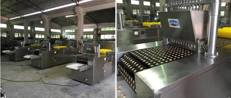 Automatic Chocolate and Cream Filling Small Hello Panda Biscuit Injection Making Machine