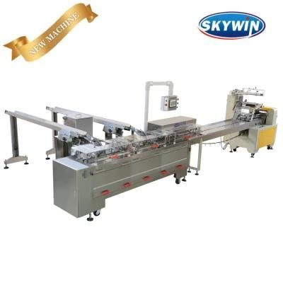 Skywin 2+1 Cream Sandwich Biscuit Making Machine with Automatic Flow Packing Machine