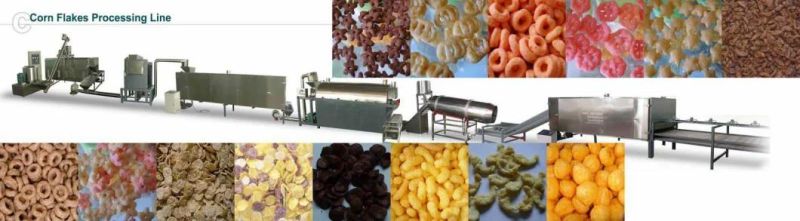 Choco Breakfast Cereal Machine Corn Flakes Processing Line