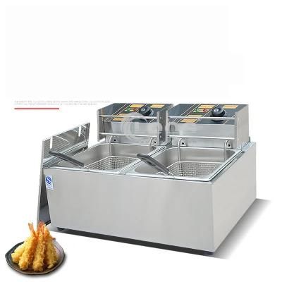 Factory Price Electric Fryer French Fries Frying Machine Stainless Steel Chicken Deep ...
